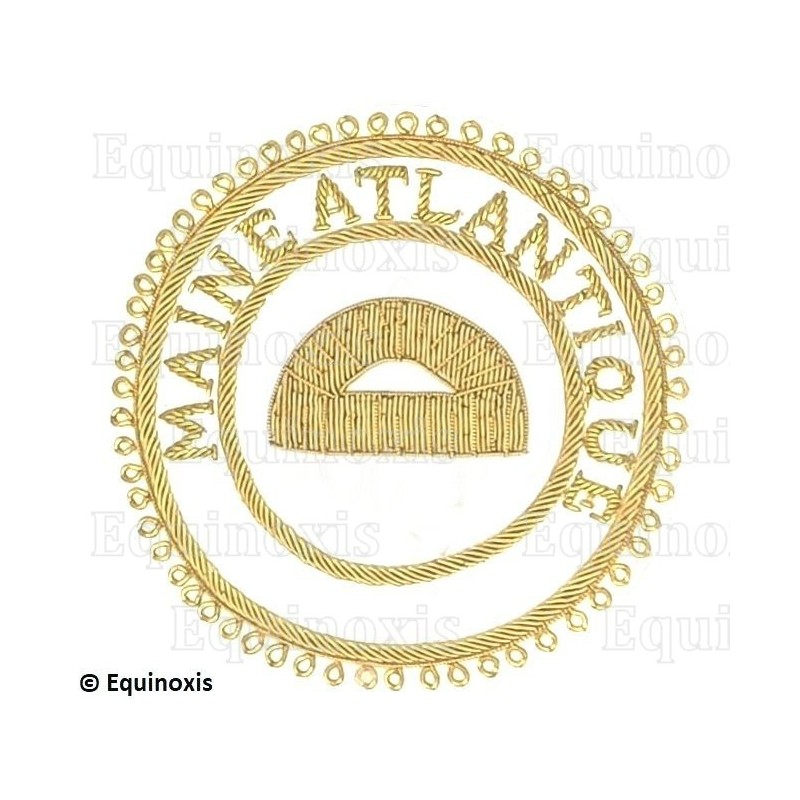 Badge / Macaron GLNF – Grande tenue provinciale – Grand Surintendant – Maine Atlantique – Brodé main